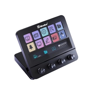Mirabox N4 RGB LED Soporte personalizable Teclado para computadora portátil Dual USB C USB-A 10 teclas Tira táctil Nueva interfaz de marcación cuádruple Visual Macro - Product Image 1