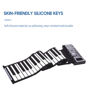 61 <strong>Keys</strong> Roll up Piano <strong>Keyboard</strong> Portable Soft Silicone Electronic Piano with Built-in Speaker LCD Display Recording MIDI <strong>Function</strong> - Product Image 2