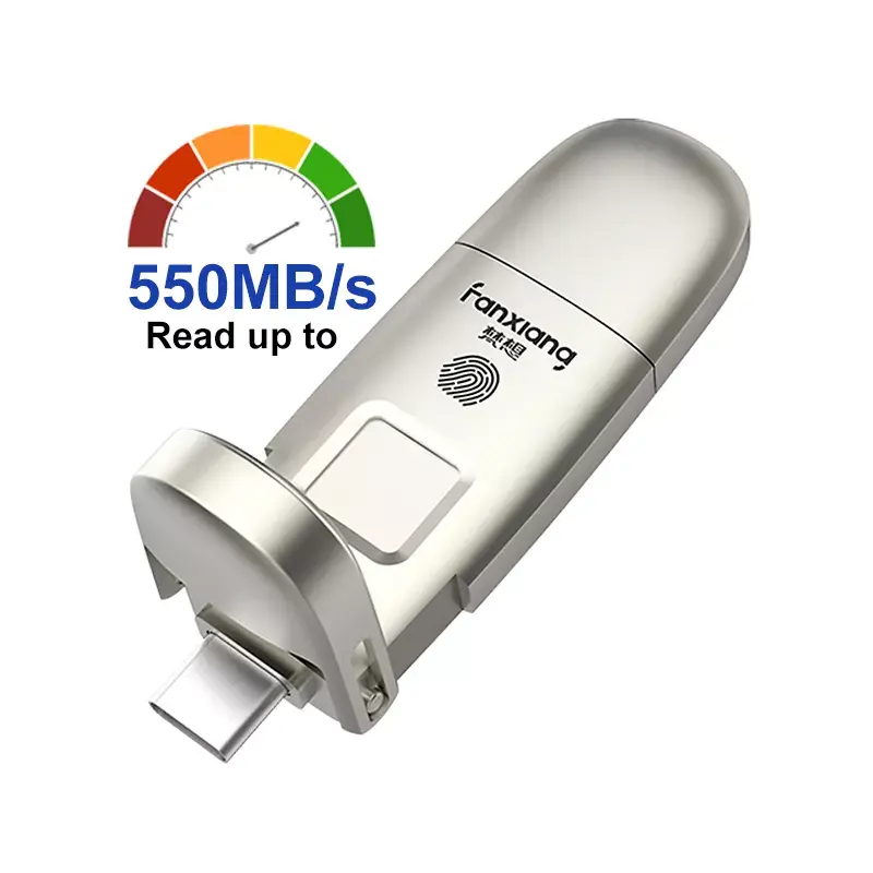 128 ГБ 256 512 1 ТБ USB3.2 Type-C отпечатков пальцев зашифрованный флеш-накопитель u-диск флэш-накопитель флеш-накопителей и твердотельный накопитель USB флэш-накопители