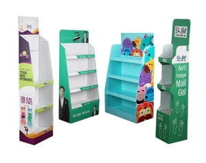 Biểu tượng tùy chỉnh in ấn tái chế Sản phẩm bán lẻ Pop tông sàn hiển thị đứng sản phẩm hiển thị các tông kệ - Product Image 1