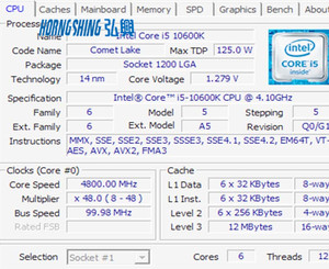 Computador, horng shing fornecedor uhd gráficos 630 core i5 10600k 4100 mhz seis núcleos 12mb soquete 1200 processador de cache 10th gen