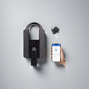 Yeni Model büyük boy biyometrik açık IP67 su geçirmez akıllı kilit parmak izi TT kilit mavi diş asma kilit ile anahtar - Product Image 1