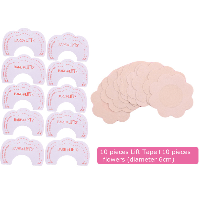 Skin-10 Ruban liftant + 10 fleurs (Diamètre 6 cm)