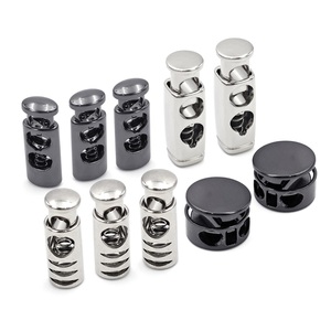 Tope de cuerda de resorte de palanca personalizado, tope de cuerda con cordón de Metal, tapón de cuerda redondo elástico de 6mm para pantalones cortos de Bikini de cuerda - Product Image 2