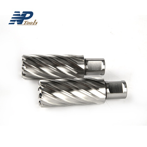 Naipu 3/4&quot; Diameter 2&quot; Depth of Cut HSS Annular Cutter with 3/4'' <strong>Weldon</strong> Shank for Metal Cutting - Product Image 1