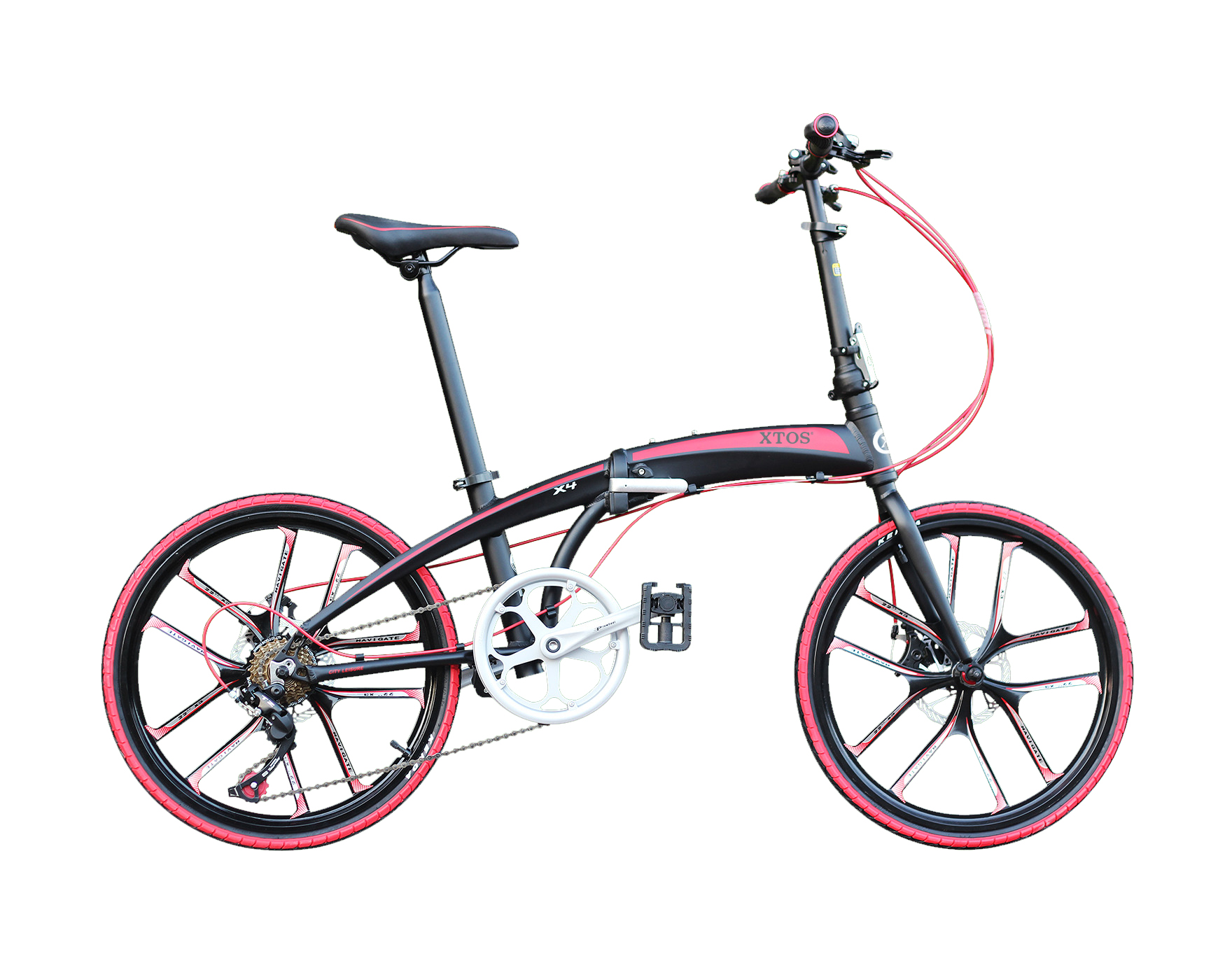 Une roue rouge noire