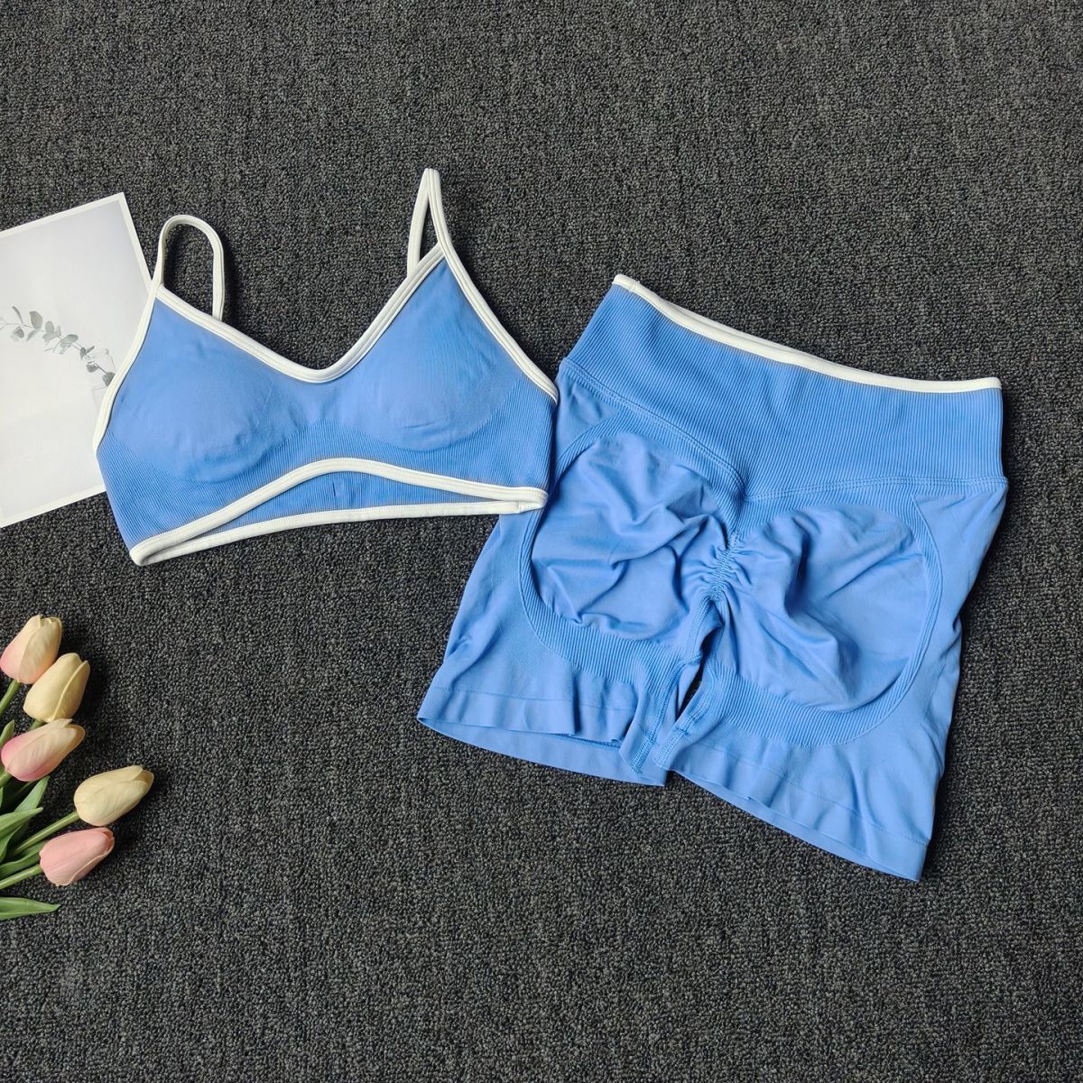 Blu (gilet + pantaloncini)