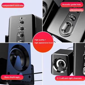 Fábrica en Stock Pro 2,1 Sistema de subwoofer 3,5mm/USB Entrada dual HD Bass RGB Sync PC Gaming Audio Speaker - Product Image 5