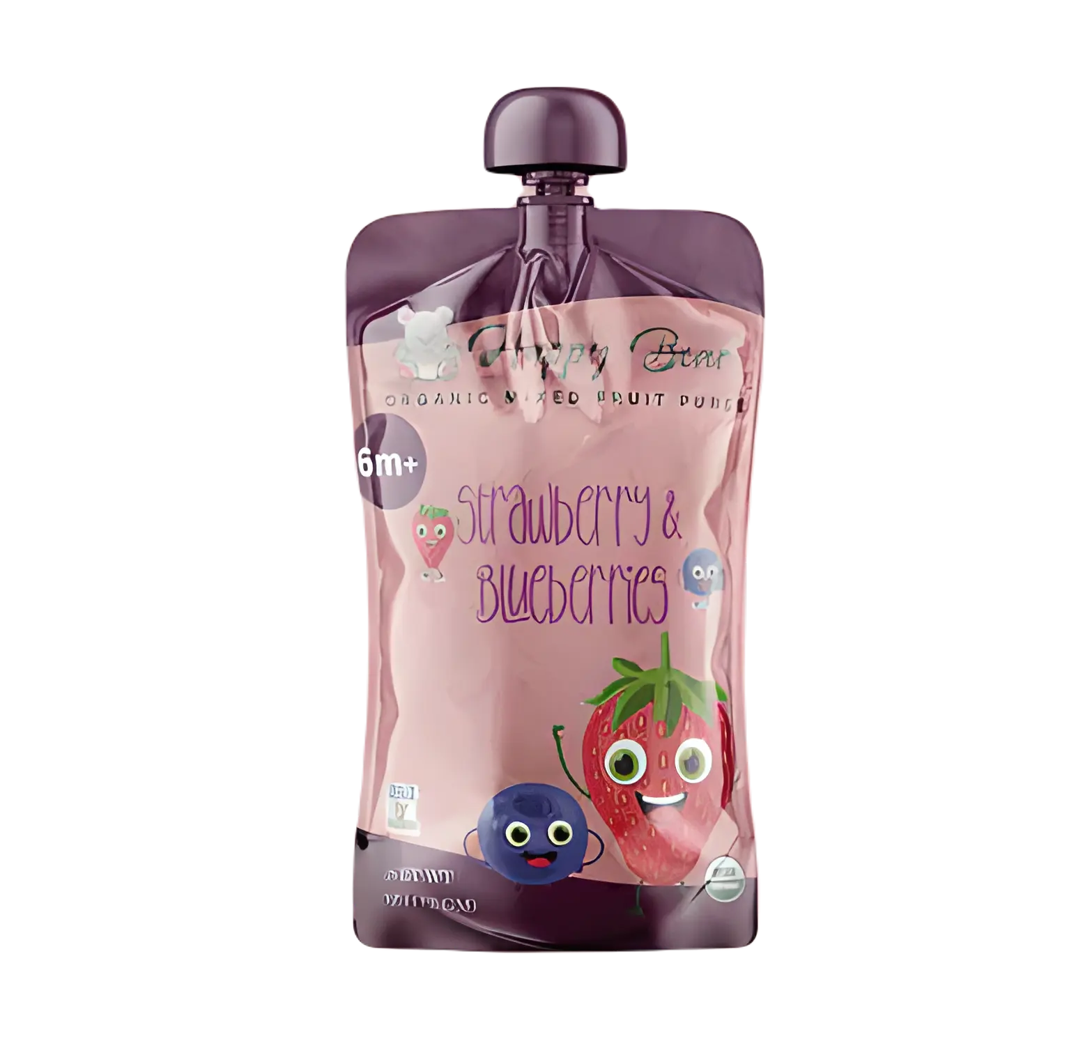 Sachet en plastique réutilisable biodégradable pour jus de Fruit liquide personnalisé, emballage de boisson, bec verseur, sachet de jus avec bec verseur
