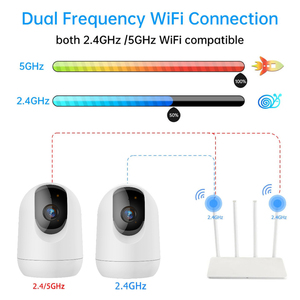 5G 5MP 3MP PTZ网络摄像机无线婴儿监视器4k高分辨率夜视自动跟踪家庭安全摄像机 - Product Image 3