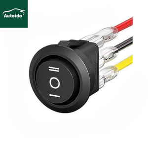 Wires 6A/250V AC 10A/125V DC 3 yollu teller ile 12V su geçirmez 3 Pin 3 pozisyon ON/Off/ON yuvarlak Rocker anahtarı - Product Image 1