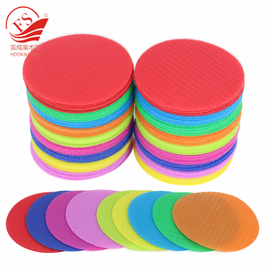 Forma personalizada Tamaño <span class=keywords><strong>Color</strong></span> y logotipo Adhesivo social Gancho y bucle Alfombra Piso Puntos Accesorio - Product Image 1