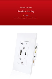 Enchufe de pared USB estándar americano certificado Etl 4.2A 20W carga rápida con enchufe funcional tipo C - Product Image 6
