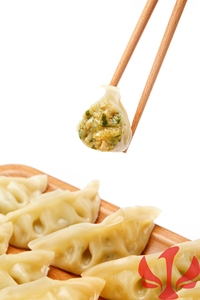 バッグに入れられた伝統的でおいしい冷凍ベジタリアン蒸し餃子 - Product Image 6