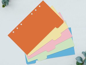 En stock cartulina de color A6 divisor de papel de índice Cuadernos de hojas sueltas clasificación de papel cuaderno de página interior - Product Image 4