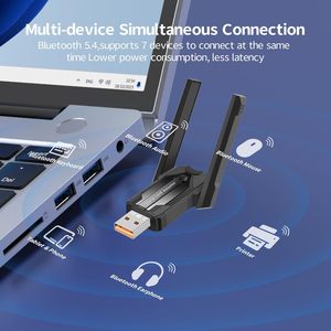 900Mbps 2合1 USB WiFi适配器，带BT 2.4/5.8Ghz双频Win10/11 PC，支持BT5.4/WIFI6的外部接收器 - Product Image 4
