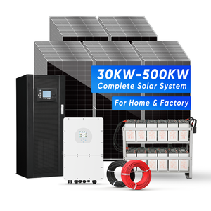 工业太阳能系统30Kw 50Kw 100Kw 300Kw 400Kw混合太阳能电池板系统套件
