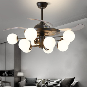 New <span class=keywords><strong>Fancy</strong></span> Từ Xa Chuyển Đổi Âm Thanh LED Ánh Sáng Trần Vô Hình <span class=keywords><strong>Fan</strong></span> Chiếu Sáng 42 ''Lưỡi Quạt Đèn Chùm Phòng Ngủ Phòng Ăn Đèn Ánh Sáng - Product Image 4