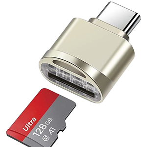 Usb-c 3.0金属电话OTG适配器，带外部安装CF和xd卡读卡器，兼容sd卡和tf卡 - Product Image 1