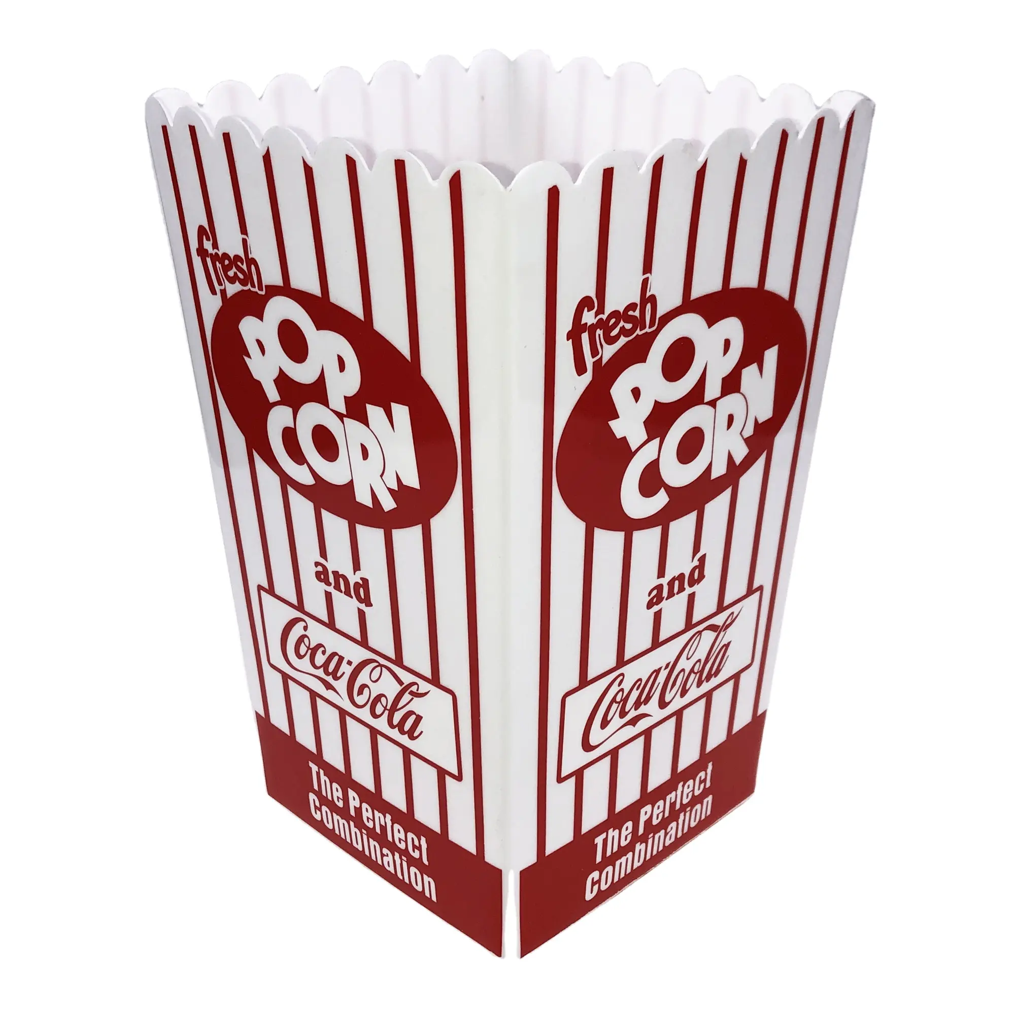 Secchio per popcorn riutilizzabile aperto personalizzato contenitori per bomboniere in plastica per imballaggio di popcorn per feste di matrimonio