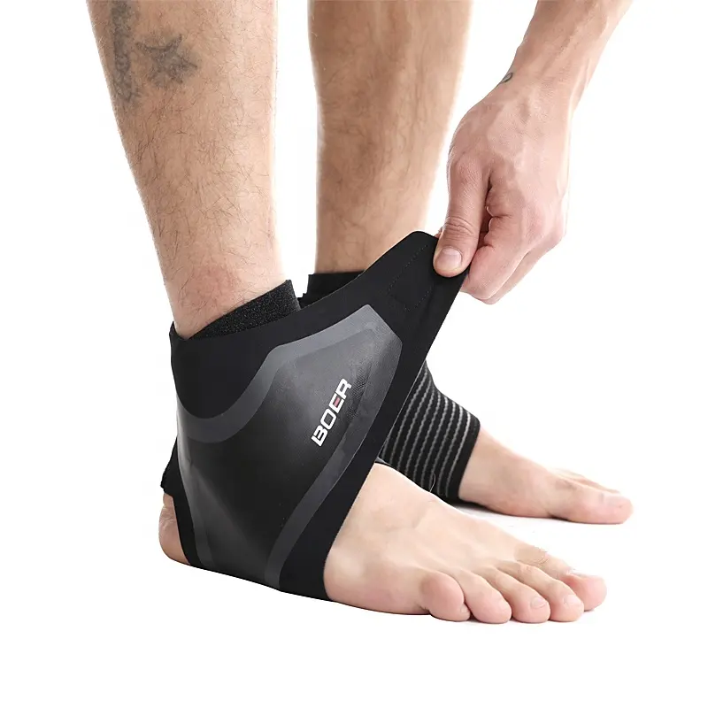 Boerの新しいデザインの薄いフットラップは、捻挫のための調整可能な足首ブレースサポートを包みます
