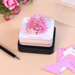 <strong>Custom</strong> Design 3D <strong>Note</strong> Pad <strong>Block</strong> 3D <strong>Memo</strong> Pad Cherry Blossom Sakura Tree <strong>Notes</strong> <strong>Cube</strong> 3D Art Paper Calendar - Product Image 2