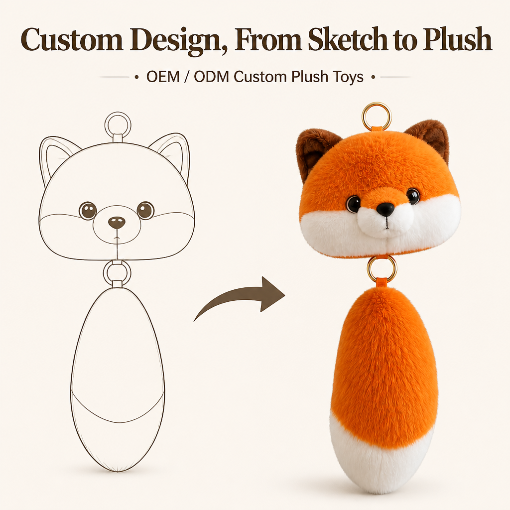 Llavero de peluche personalizado