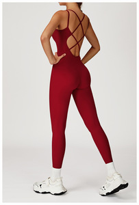 Yoga Jumpsuit Chống Celulitis Thể Thao Sinh Thái In Gim Người Phụ Nữ Rửa Nylon Spandex Thiết Kế Bán Buôn-Thể Dục-Trang Phục-Jumpsuits - Product Image 2