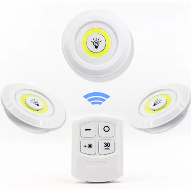 Luz de Puck LED COB inalámbrica con Control remoto