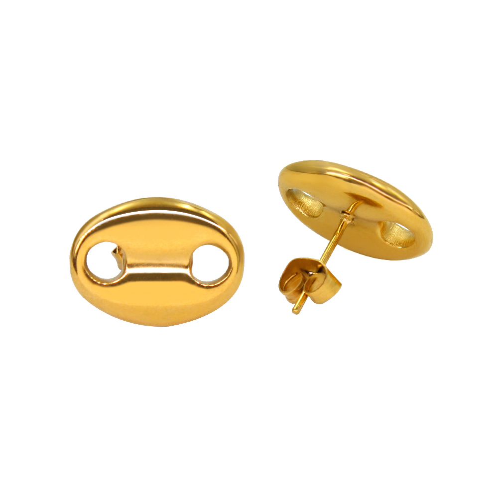 YS902 Boucle d'oreille de couleur or 13 mm