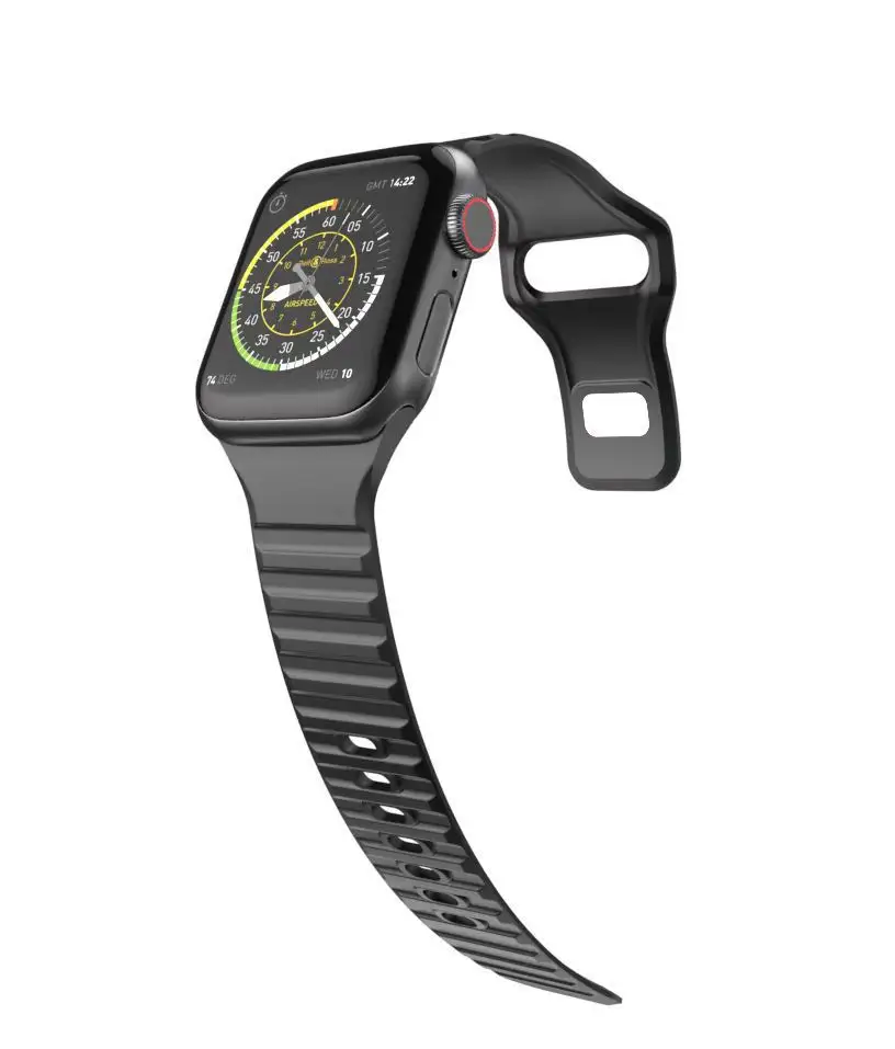 Cinturino in Silicone con fibbia inversa per orologio Apple Watch serie 8 7 6 5 cinturino in gomma per orologio Apple Watch 41mm 45mm 40mm