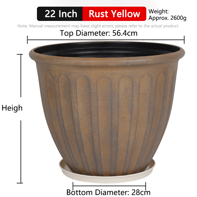 22 Inch Rust Yellow(Pot + Only)