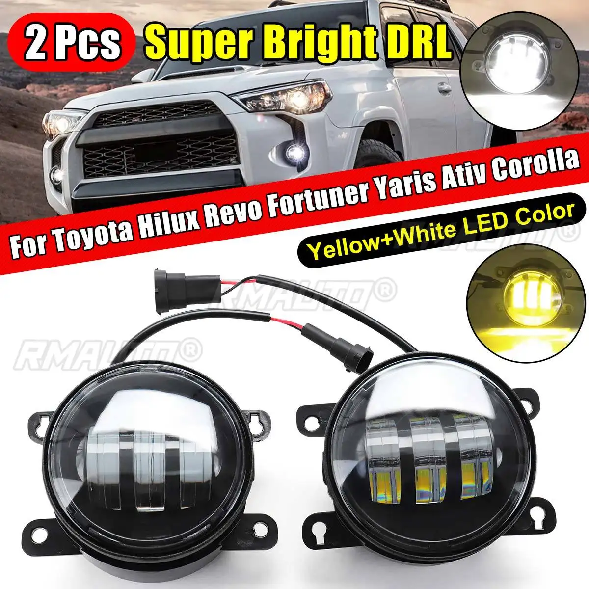 Coppia LED faretti LightsHeadlights a LED per mitMitsubishi ASX L200 Pajero 4 Outlander Grandis per Ford Montero per Subaru