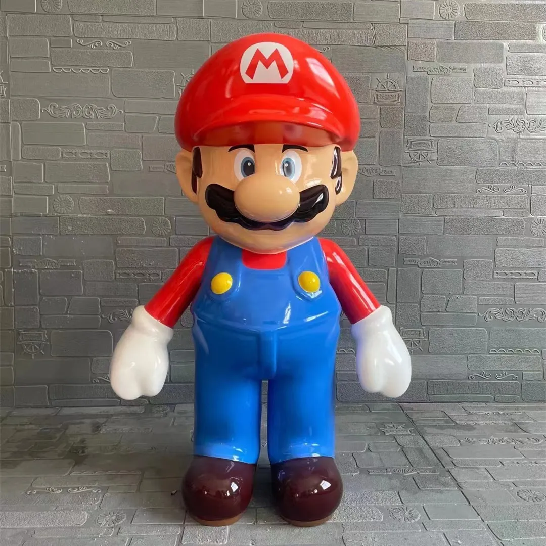 Decoração mario bros escultura super mario figura/display/estátua