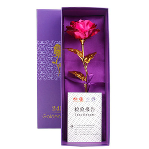 <span class=keywords><strong>Valentine</strong></span> Gifts Rose 24 18k Gold Foil Rose Flower For <span class=keywords><strong>Valentine</strong></span>のDay