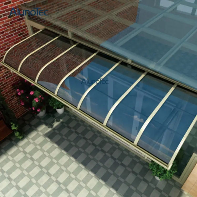 Auvent canopée en Aluminium, couverture de toit en Polycarbonate pour fenêtre