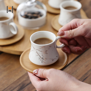 15件土耳其瓷制咖啡茶具小型陶瓷杯和茶碟套装 - Product Image 4