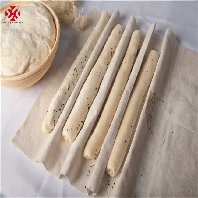 XH 17.7x29.5 인치 발효 바게트 덩어리 Ciabatta 사각형 도매 교정 공예 빵 Couche 교정 천