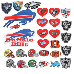 NFL แผ่นปักลายสำหรับวันเกมฟุตบอลอเมริกันปักลายรีดบนรักบี้ - Product Image 2