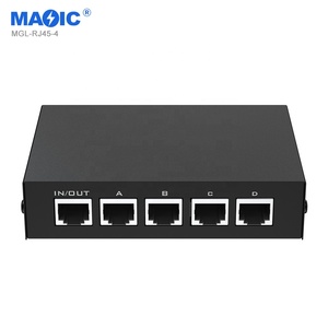 New Bi Directional Adaptive Network <strong>KVM</strong> <strong>Switch</strong> 10m-1000Mbps <strong>4</strong> <strong>Input</strong> <strong>1</strong> <strong>Output</strong> RJ45 Splitter <strong>Switch</strong>