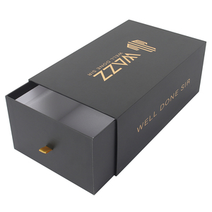 Custom Logo Black Sliding Push Out Drawer Satin Lined <strong>Gift</strong> Cardboard Box with Change Picture Good Opening <strong>Experience</strong> - Product Image 5