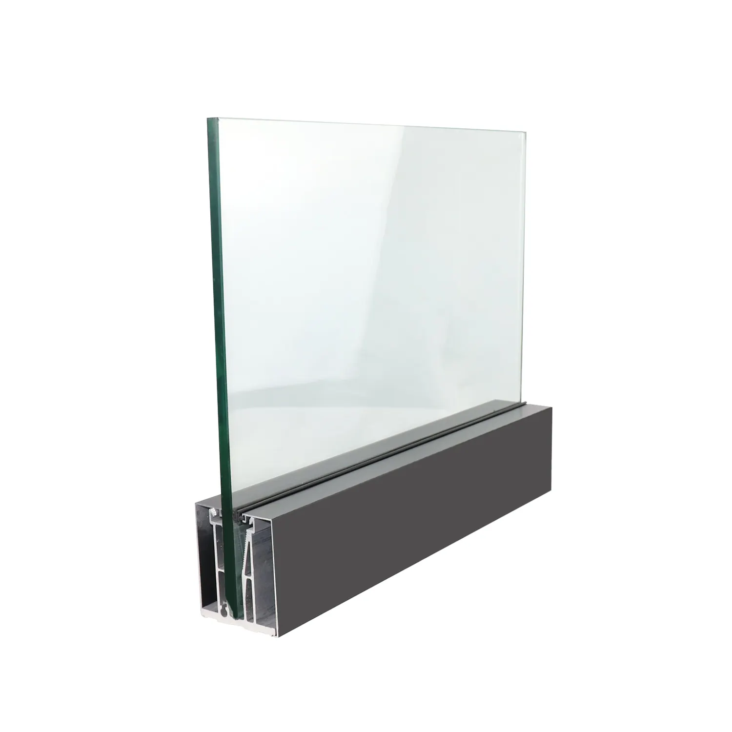 Barandilla de cubierta de aluminio, balaustrada de vidrio, barandillas de vidrio de canal U para balcón