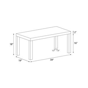 Kirkasa hiện đại màu đen sồi Parsons phong cách Bàn cà phê cho phòng khách sử dụng ngoài trời - Product Image 6