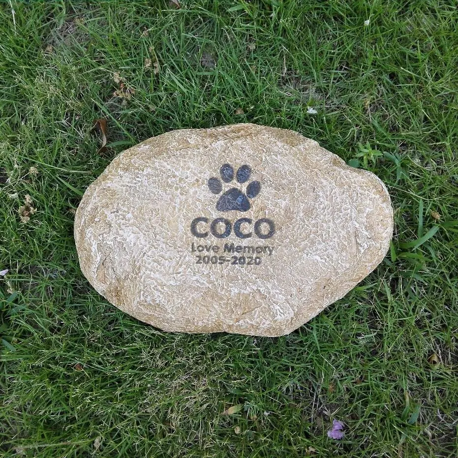 Personalizzati Pet Memorial Pietra Personalizza Paw Print Ricordo Giardino di Pietra con il Nome Dell'animale Domestico