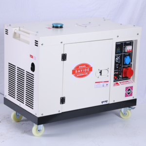 Generador diésel silencioso de 10kVA, motor de marca trifásico único portátil, modelo 8/910 kW Kva, alternador bajo - Product Image 1