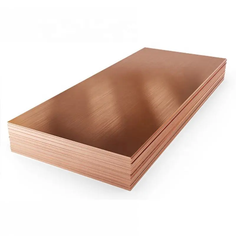 Hoja de placa plana de cátodo de cobre puro de latón 99.99% precio por kilo por tonelada