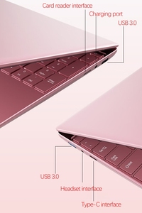 OEM LOGO Slim 15.6 Inch 1920*1080 Intel N95 11th Gen Computer 2.0GHz-2.9GHz 4 Core 4 Thread <strong>Windows</strong> 11 Business Pink Laptop - Product Image 3