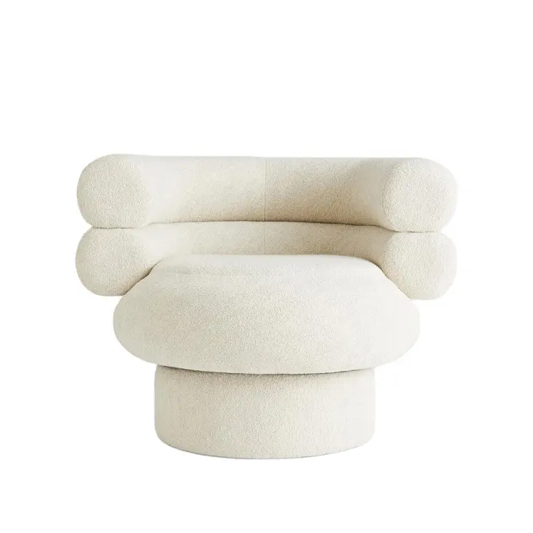 New design Modern Luxury Living room boucle Round Swivel Accent chair.