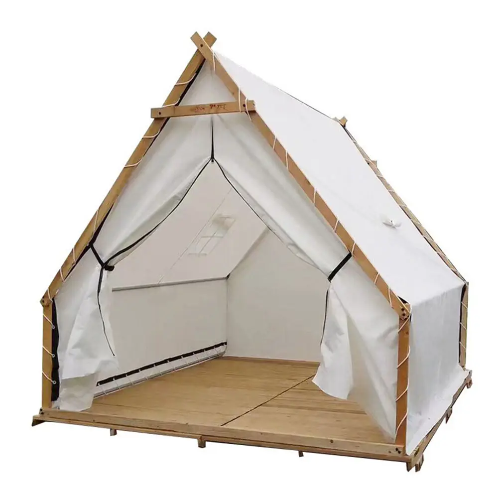 Ngoài trời khu nghỉ mát khách sạn tam giác Lều Khu cắm trại không thấm nước phòng duy nhất cắm trại Lều Nhà hàng bằng gỗ lều