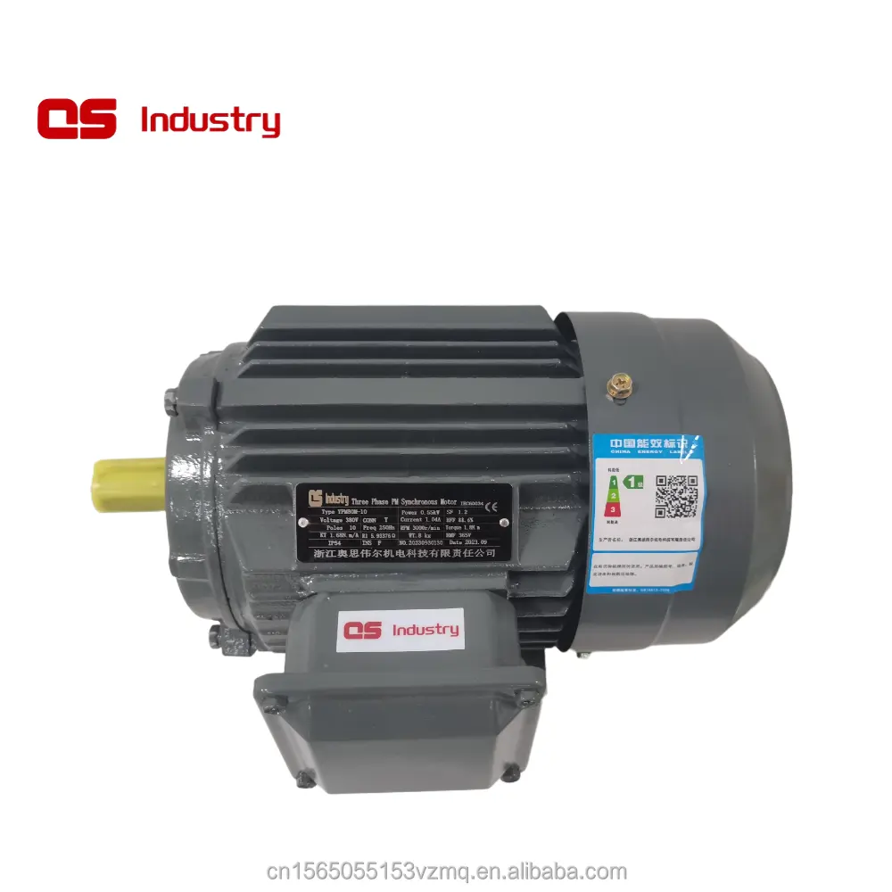 Sanayi için IE5 1.1kw 90S 1500RPM sabit mıknatıslı senkron ac PM motor